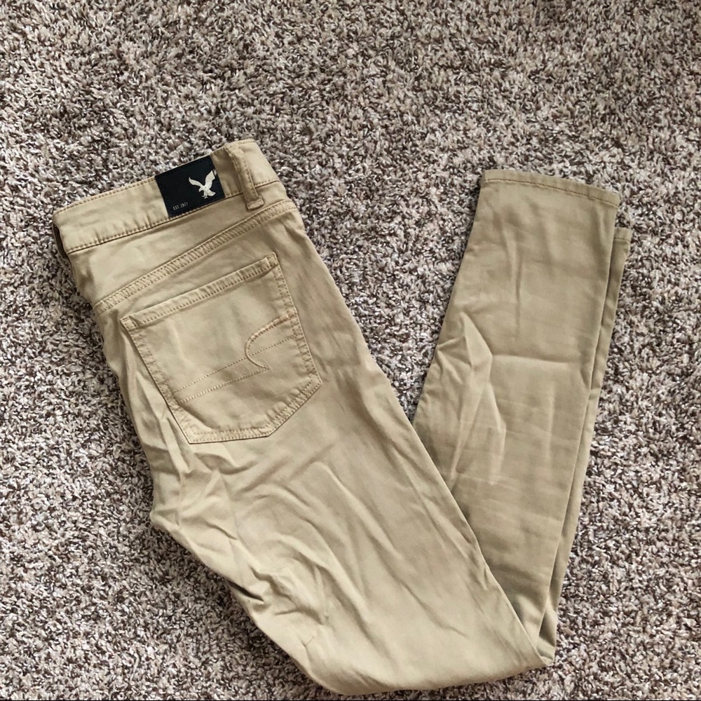 American Eagle Jeggings Tan